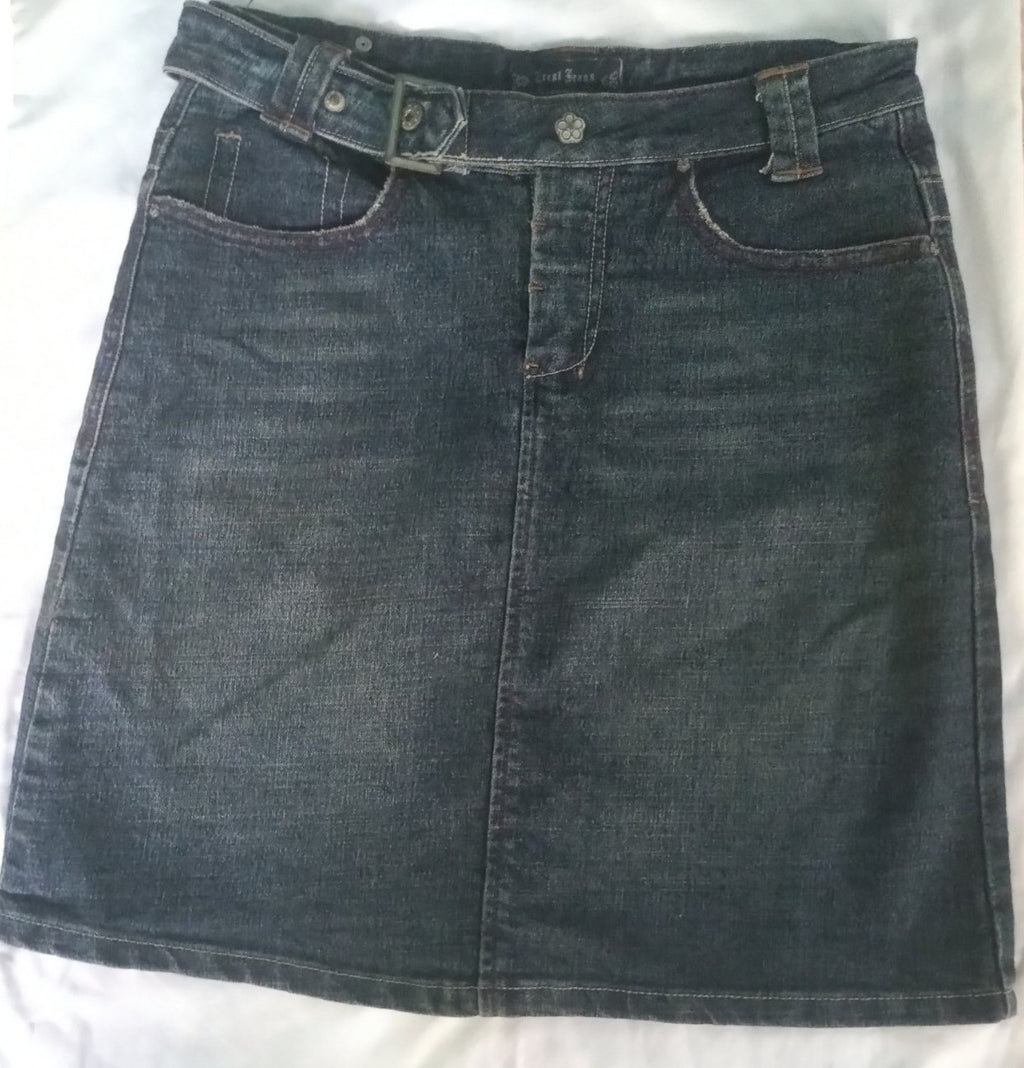 Crest Jeans The Collection Women Jeans Skirt Size 5/6 Blue Denim
